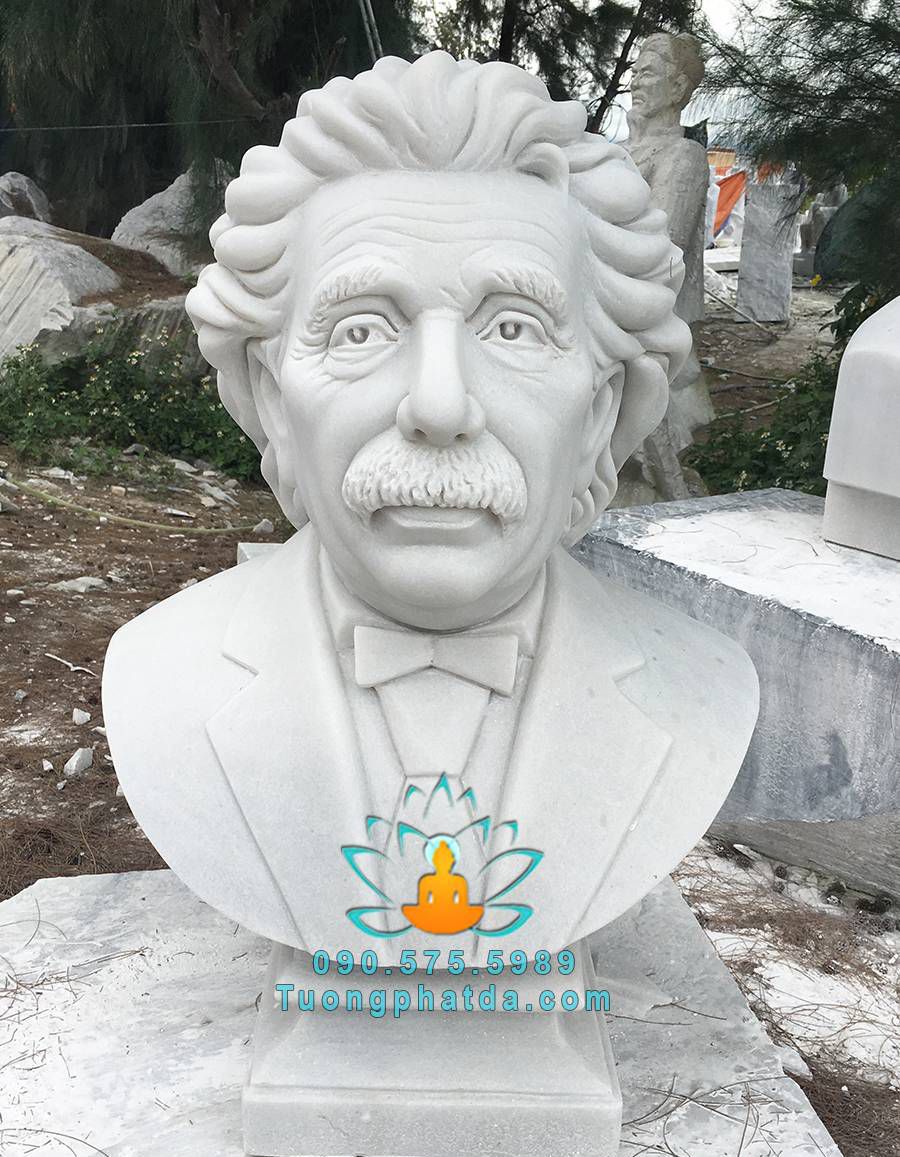 Tượng Bán Thân Albert Einstein Đá Mỹ Nghệ Non Nước