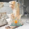 Mẫu Tượng Cá Chép Hóa Rồng Phun Nước Đá Cẩm Thạch Vàng Đẹp