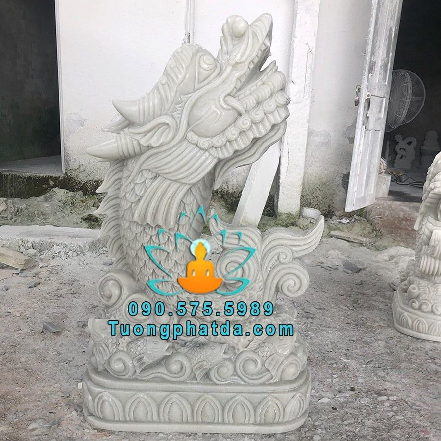 Tượng Cá Chép Hóa Rồng Đẹp Đá Mỹ Nghệ Song Toàn