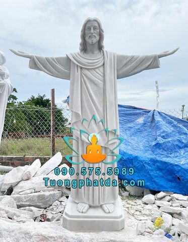 Tượng Chúa Giêsu Cứu Thế Bằng Đá Trắng Đẹp