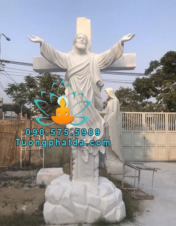 Tượng Chúa Phục Sinh Đá Trắng Đẹp Tại Vũng Tàu