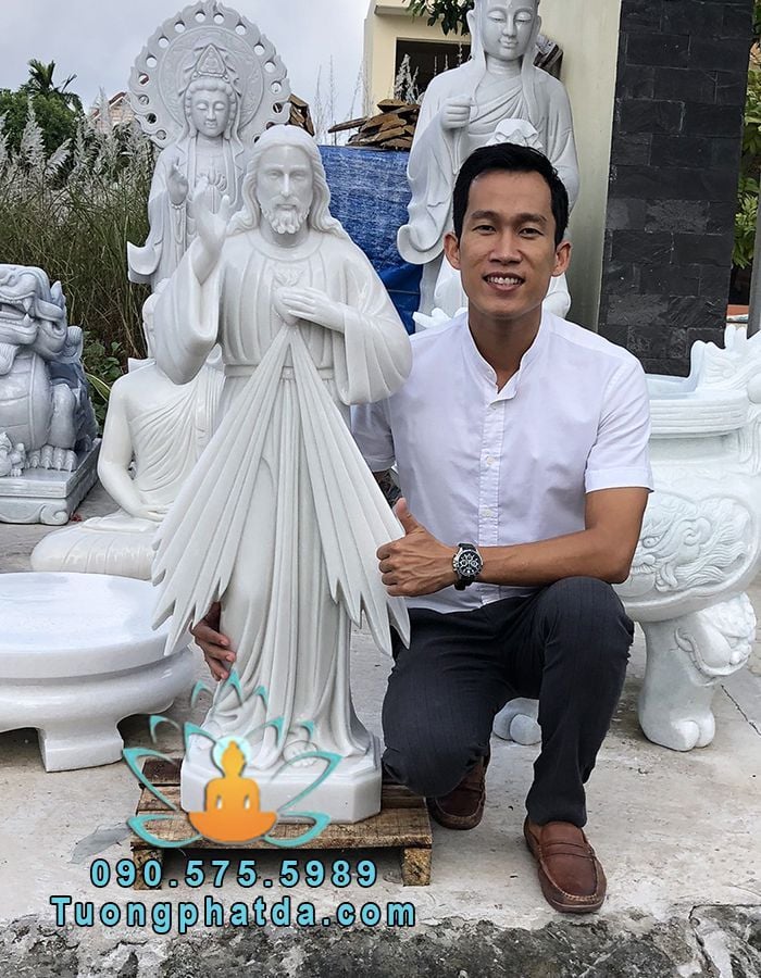 Cung Cấp Tượng Lòng Chúa Thương Xót Bằng Đá Mini Để Tại Gia