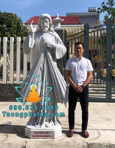Cung Cấp Tượng Chúa Thương Xót Đá Trắng Đẹp Tại Song Toàn