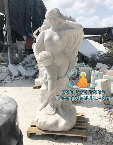 Tượng Cô Gái Bằng Đá Trang Trí Đẹp Tại Hà Nội