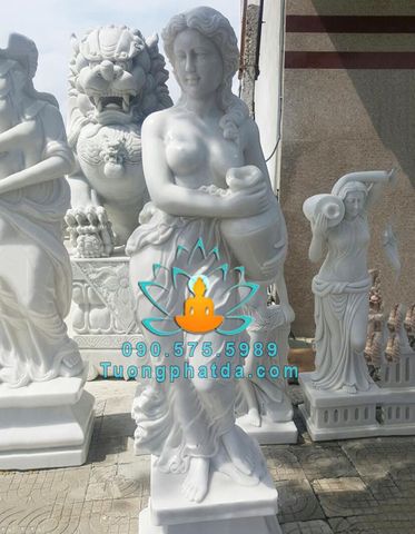 Tượng Cô Gái Đá Ôm Bình Nước Đẹp Đà Nẵng