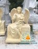 Tượng Cô Gái Thiên Thần Bằng Đá Cẩm Thạch Vàng Đẹp Đà Nẵng