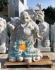 Mẫu Tượng Di Lặc Gánh Đào Phong Thủy Đá Trắng Đẹp