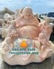 Tượng Di Lặc Ngũ Phúc Đá Vàng Cà Rốt Tọa Sen Đẹp