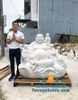 Chuyên Điêu Khắc Tượng Di Lặc Ngũ Phúc Ngồi Lá Sen Đá Cao 1.2m