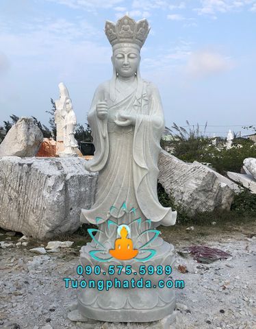 Tượng Địa Tạng Bằng Đá Cẩm Thạch Cao 3m