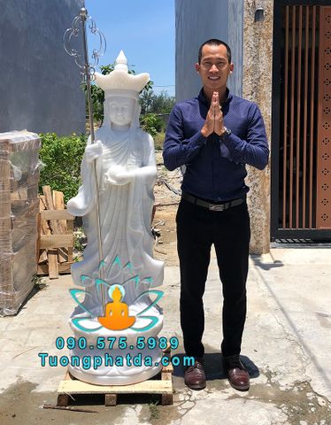 Mẫu Tượng Địa Tạng Bằng Đá Đẹp Để Lăng Mộ