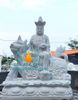 Tượng Địa Tạng Bồ Tát Cưỡi Linh Khuyển bằng đá đẹp