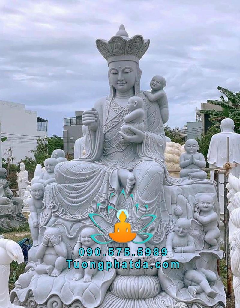 Tượng Địa Tạng Độ Thai Nhi Bằng Đá Đẹp Nhất Đà Nẵng