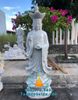 Tượng Địa Tạng Đá Cẩm Thạch Nguyên Khối Để Nghĩa Trang