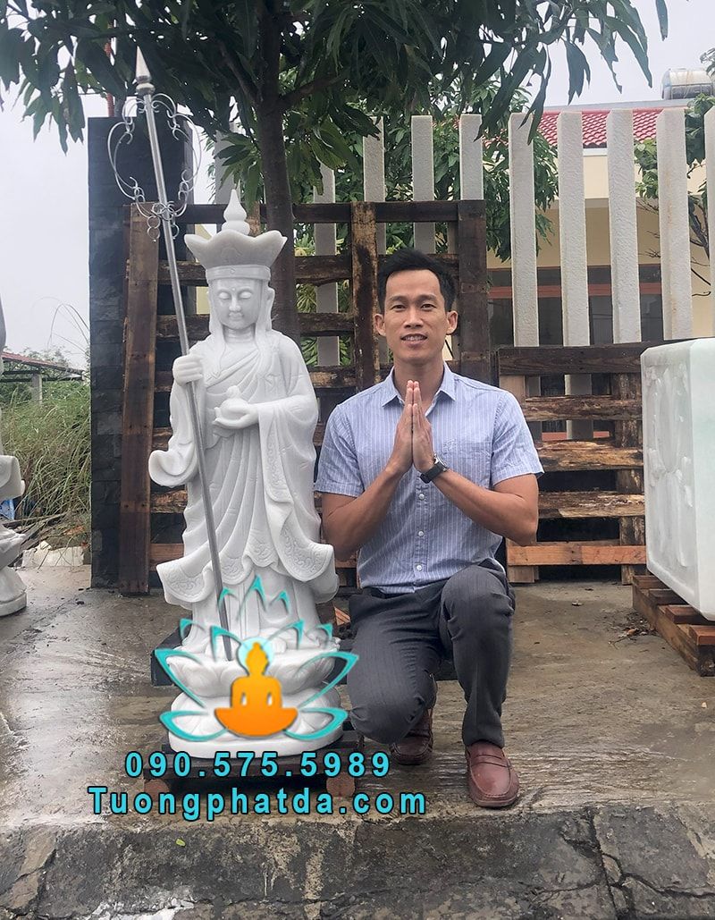 Mẫu Tượng Địa Tạng Đá Nhỏ Đẹp Để Mộ
