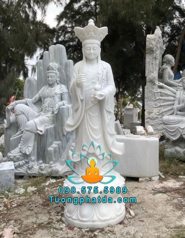 Tượng Địa Tạng Đá Trắng Đẹp Tại Hải Dương
