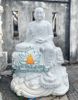 Tượng Phật Địa Tạng Bồ Tát ngồi bằng đá cẩm thạch