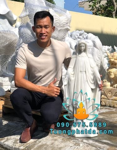 Mẫu Tượng Đức Mẹ Ban Ơn Đá Size Nhỏ Đẹp Thờ Tại Gia