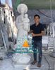 Điêu Khắc Tượng Đức Mẹ La Vang Bằng Đá Trắng Đẹp Cao 2m