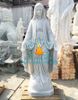 Tượng Đức Mẹ Maria Đá Trắng Nguyên Khối Đẹp Giá Tốt