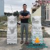 Điêu Khắc Tượng Kỳ Lân Đá Cẩm Thạch Trắng Cao 1.2m