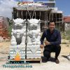 Chế Tác Tượng Kỳ Lân Đá Trắng Phong Thủy Đẹp Cao 1m