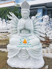 Tượng Phật Bà Chuẩn Đề Đá Trắng Non Nước Đà Nẵng