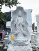 Tượng Phật Bà Quan Âm Đứng Đài Sen Bằng Đá