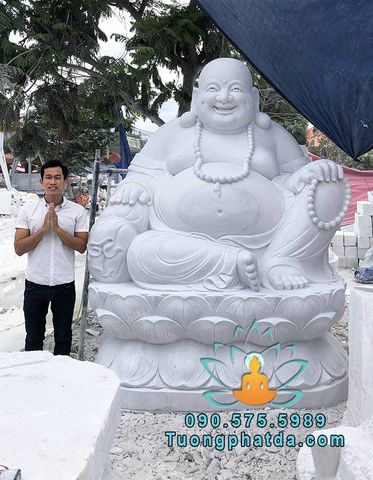 Chế Tác Tượng Phật Di Lặc Bằng Đá Cẩm Thạch Cao 2.5m