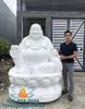 Bán Tượng Phật Di Lặc Cúng Dường Bằng Đá Trắng Nguyên Khối Cao 2m
