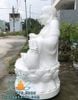 Bán Tượng Phật Di Lặc Cúng Dường Bằng Đá Trắng Nguyên Khối Cao 2m