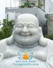 Tượng Phật Di Lặc Ngồi Đá Cẩm Thạch Trắng Tự Nhiên