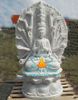 Tượng Phật Mẫu Chuẩn Đề Đá Trắng Nguyên Khối