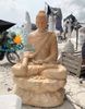 Tượng Phật Thích Ca Mâu Ni Đá Cẩm Thạch Vàng Đẹp