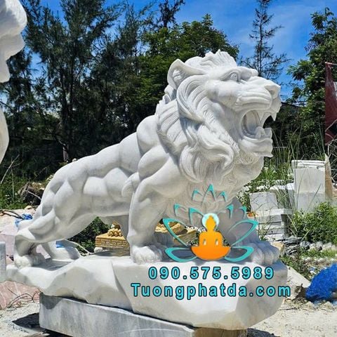 Tượng Sư Tử Đá Trắng Non Nước Đà Nẵng Đẹp