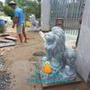 Điêu Khắc Tượng Sư Tử Đứng Núi Đá Mỹ Nghệ Non Nước