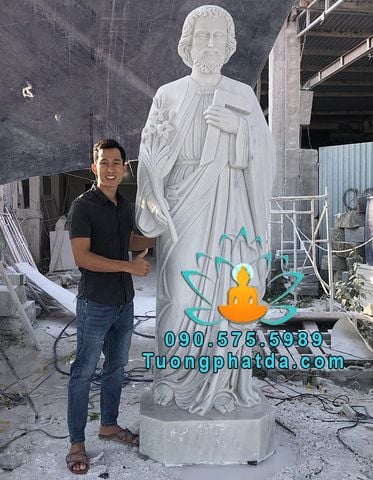 Bán Tượng Thánh Giuse Đá Cẩm Thạch Đẹp Tại Bảo Lộc