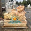 Tượng Tỳ Hưu Đá Cẩm Thạch Vàng Đẹp Tại Bình Phước