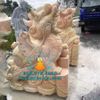 Tượng Tỳ Hưu Đá Cẩm Thạch Vàng Phong Thủy Đẹp