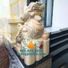 Tượng Tỳ Hưu Đá Cẩm Thạch Vàng Phong Thủy Đẹp