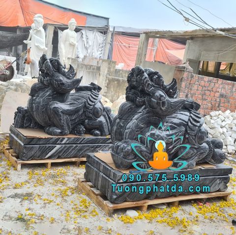 Tượng Tỳ Hưu Đá Đen Phong Thủy Đẹp Tại Sài Gòn