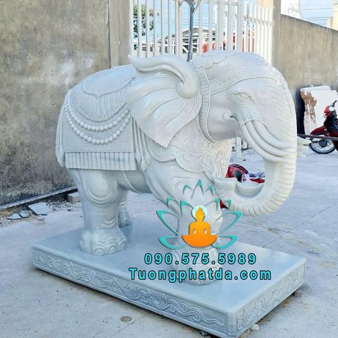Tượng Voi Đá Cẩm Thạch Đẹp Tại Hà Nam