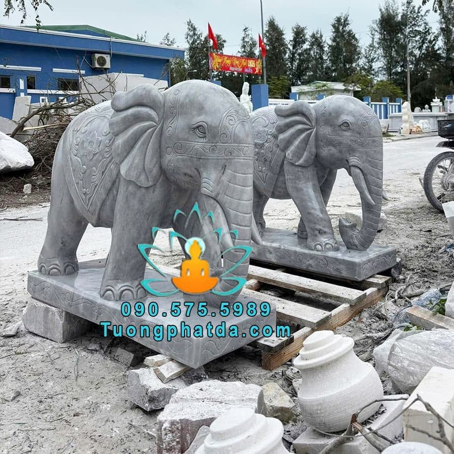 Tượng Voi Đá Phong Thủy Đẹp Tại Hải Phòng