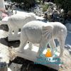 Tượng Voi Đá Trắng Cẩm Thạch Đẹp Nguyên Khối