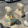 Điêu Khắc Tượng Voi Đá Vàng Phong Thủy Đẹp Cao 79cm Về Bắc Giang