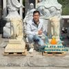 Điêu Khắc Tượng Voi Đá Vàng Phong Thủy Đẹp Cao 79cm Về Bắc Giang