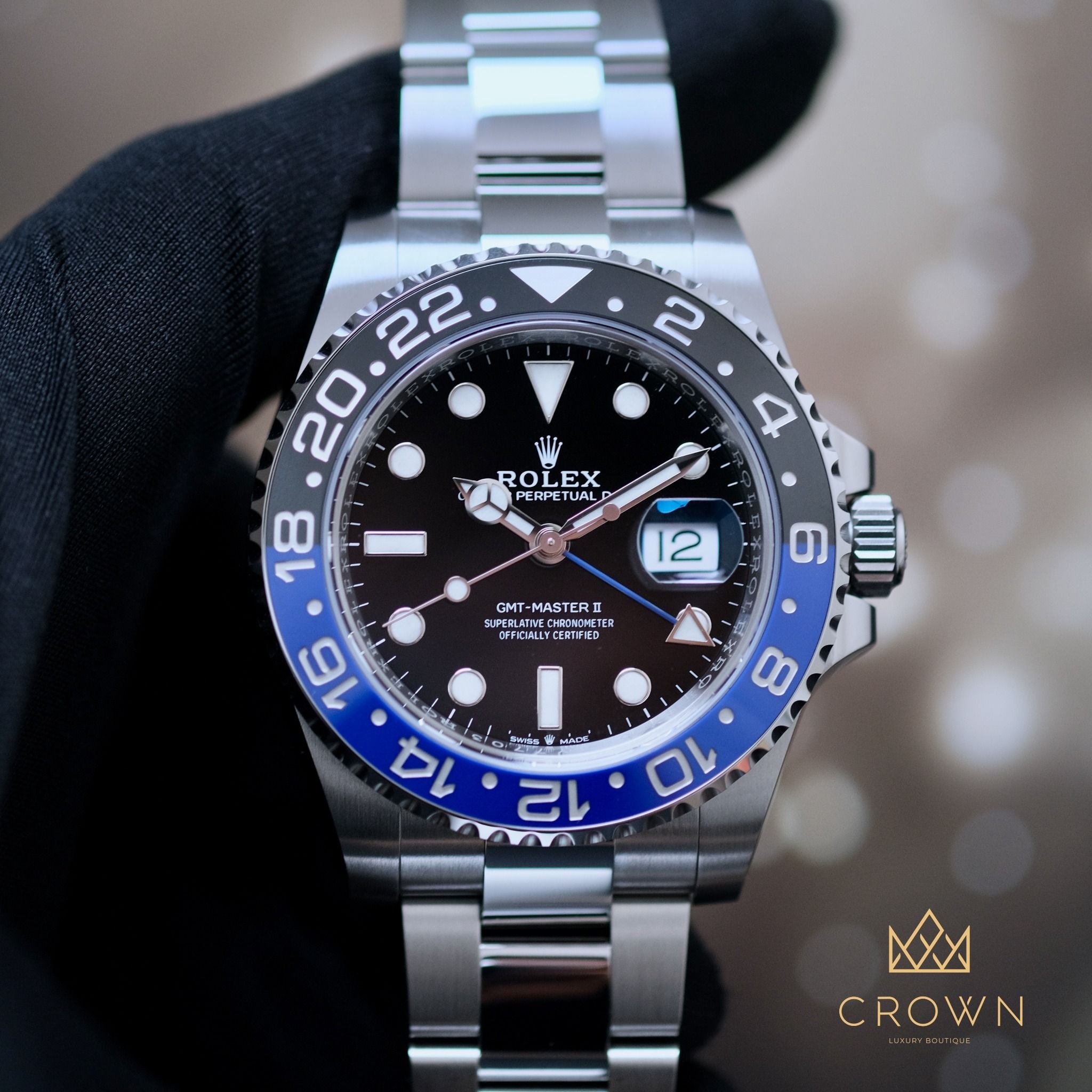 Rolex GMTMaster II "Batman" CROWN LUXURY BOUTIQUE