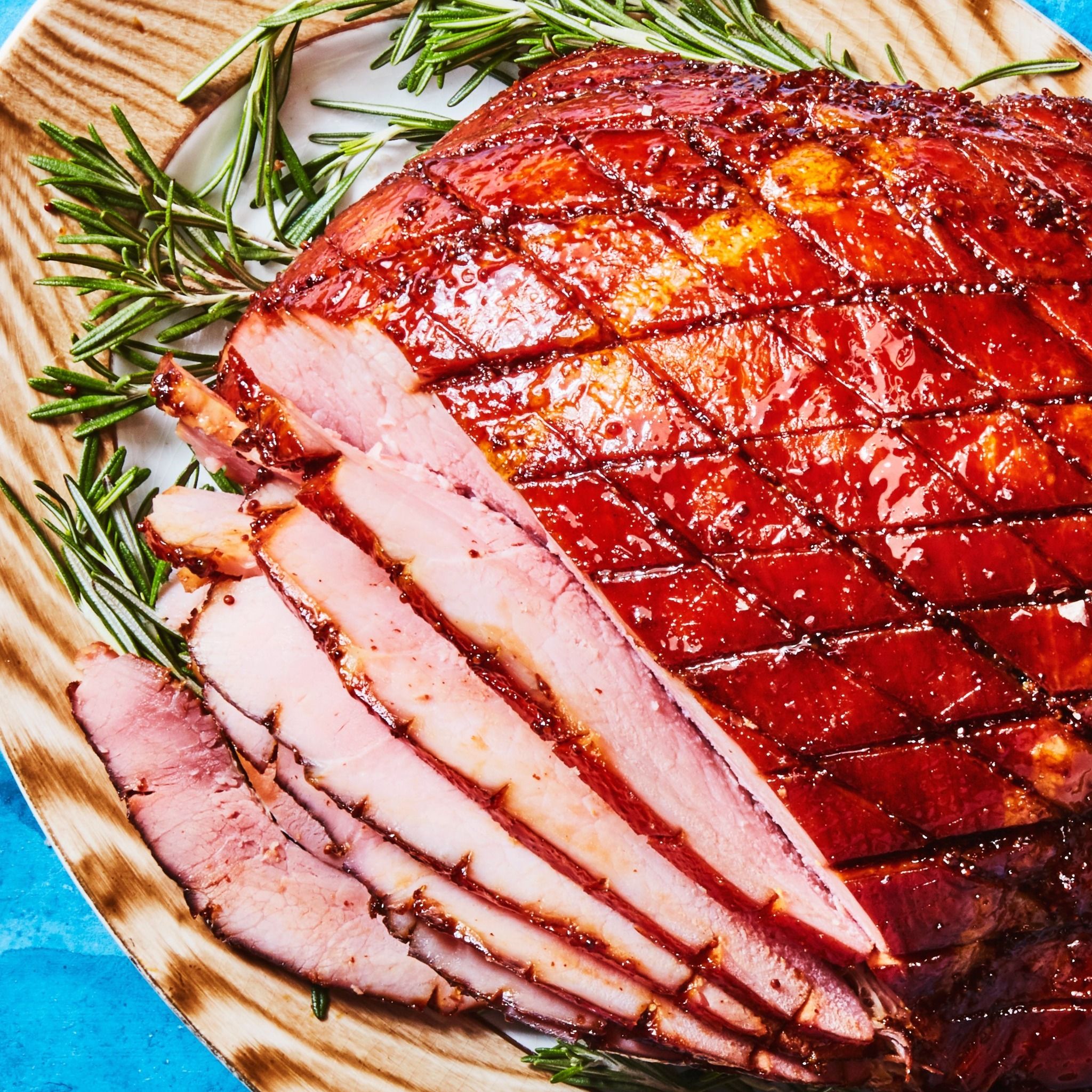 Dăm bông heo nướng phủ thơm và mù tạt