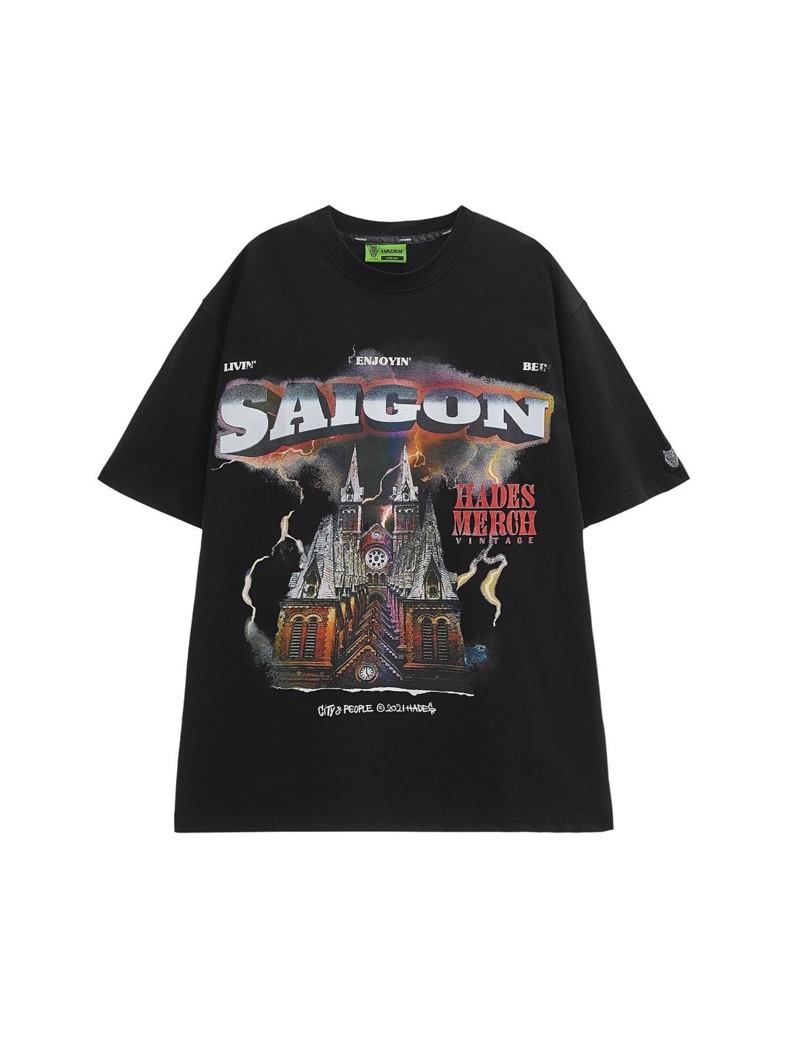  SAIGON SPIRIT BLACK TEE 