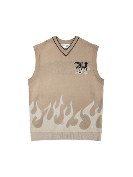  LOGO FLAME KNIT TOP 